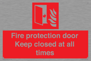 Fire protection door Keep closed at all times
